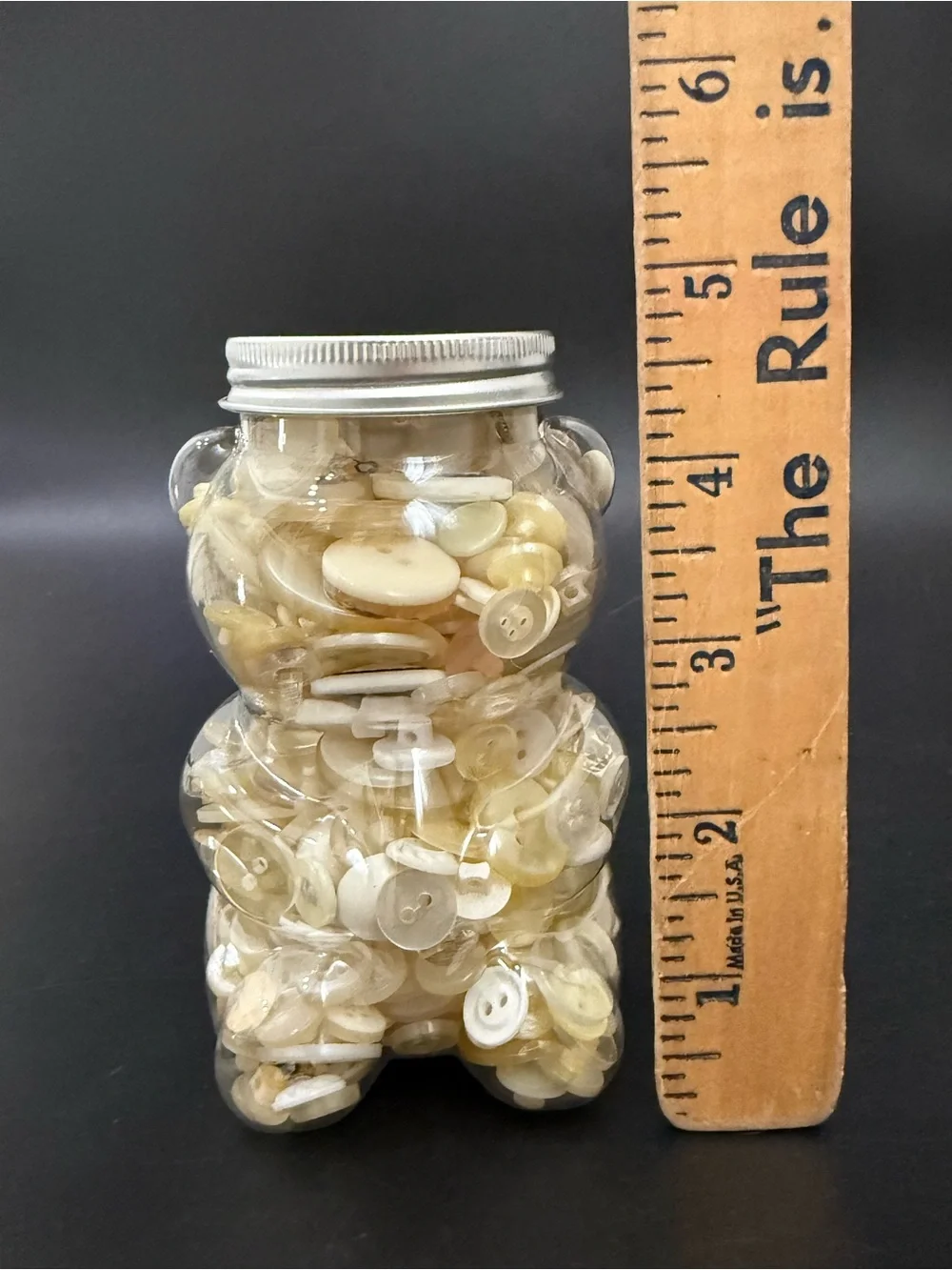 Vintage Mixed Assortment of Sewing Buttons Cream Pearlescent Mother of Pearl